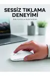 Şarjlı Wireless Mouse Bluetooth Çift Modlu Sessiz Yüksek Hassasiyetli Fare-1