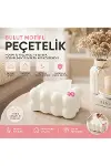 Beyaz Bulut Desenli Masaüstü Yaylı Peçetelik 19x12.5x8.5 cm-2