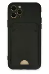 Apple iPhone 11 Pro Kılıf Kelvin Kartvizitli Silikon - Siyah-1