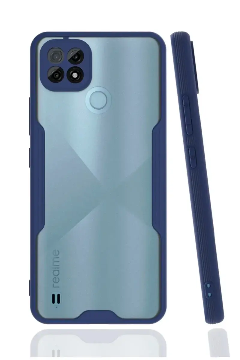 Realme C21 Kılıf Platin Silikon - Lacivert