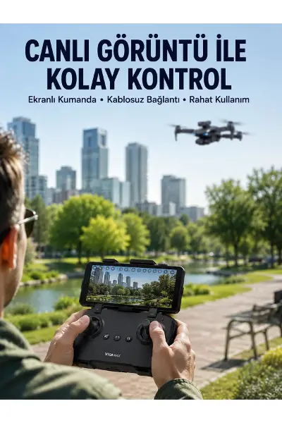 Havadan Çekim İçin Çift Kameralı Kompakt ve Kolay Taşınabilir Drone