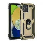 Samsung Galaxy A03 Kılıf Sofya Yüzüklü Silikon Kapak - Gold-3