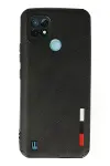 Realme C21 Kılıf Loop Deri Silikon - Siyah-1