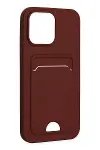 Apple iPhone 14 Pro Kılıf Kelvin Kartvizitli Silikon - Bordo-3