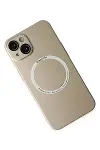 Apple iPhone 14 Plus Kılıf Jack Magneticsafe Lens Silikon - Gold-2