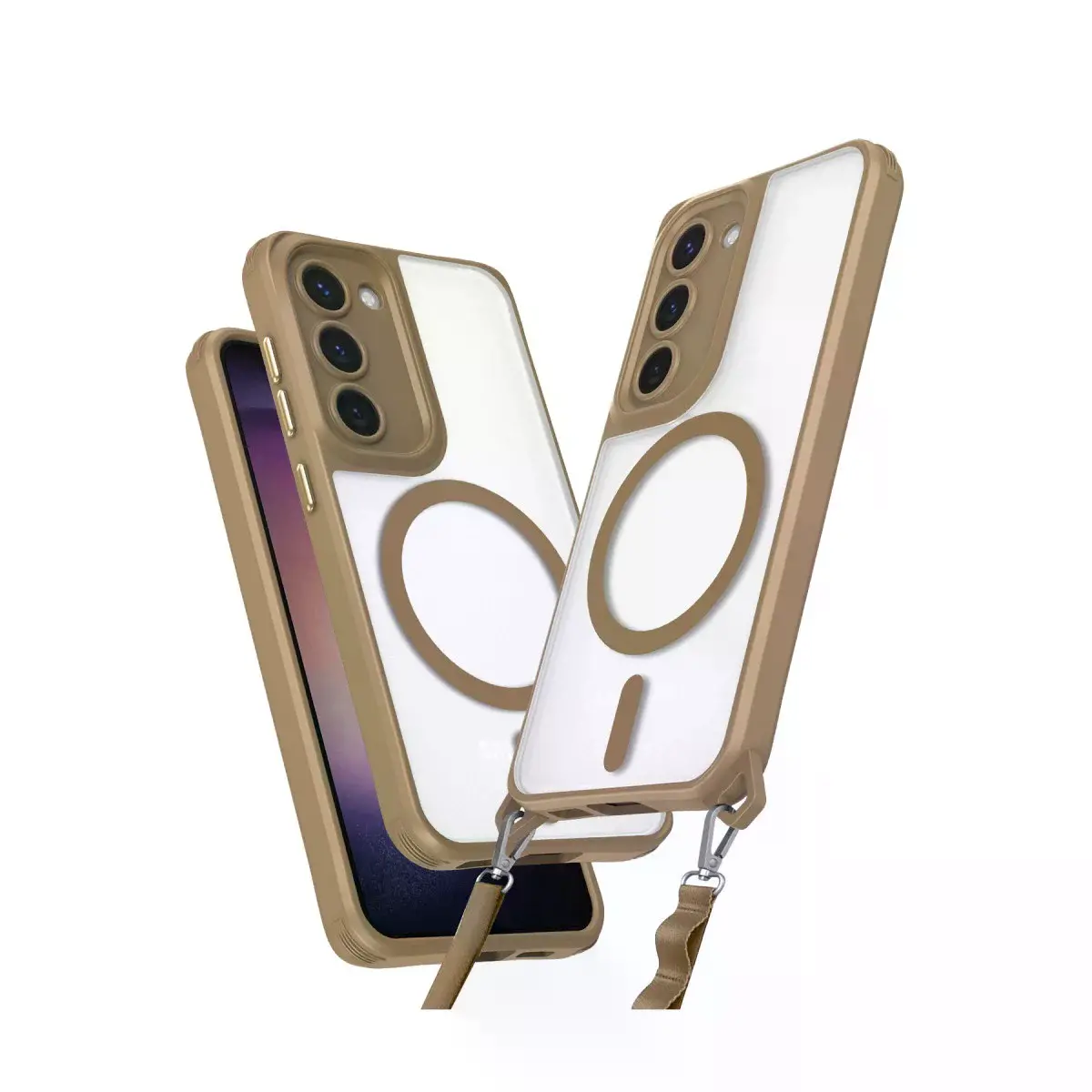 Samsung Galaxy S23 Kılıf Enka Magsafe Silikon Kılıf - Desert