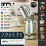 İnoks Çelik Kettle Su Isıtıcısı Kablosuz Kullanım 1.8LT 360° Dönebilme Otomatik Kapanma SK-8031-2