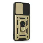 Samsung Galaxy A03s Kılıf Pars Lens Yüzüklü Silikon - Gold-2