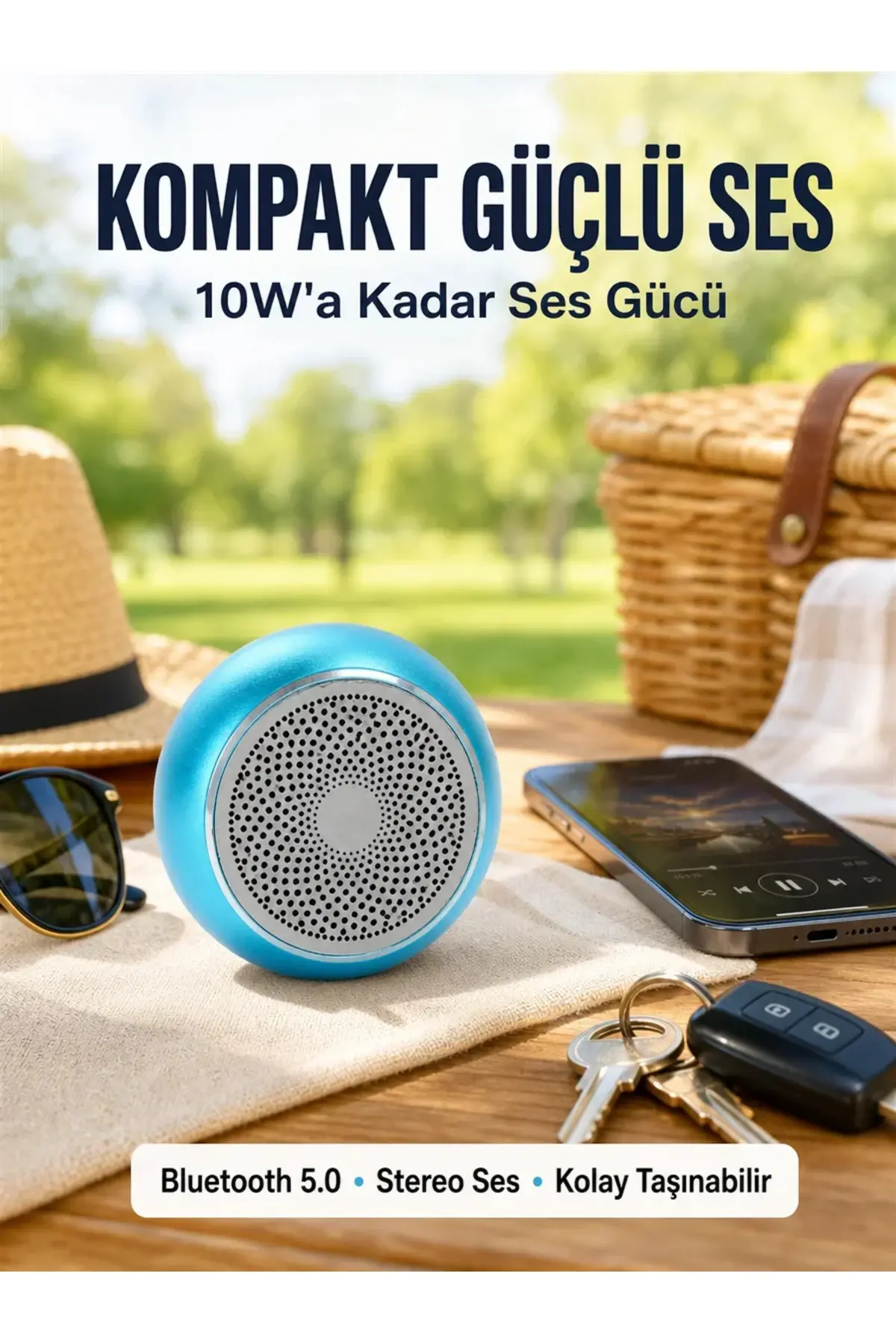 Alünyum Gövdeli Mini Bluetooth Hoparlör – Dayanıklı ve Şık Tasarım Yeni Nesil