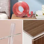 2 Metre Kenar Koruyucu Şerit, Silikon Şeffaf Masa Köşe Koruyucu Güçlü Bant (4745)-3