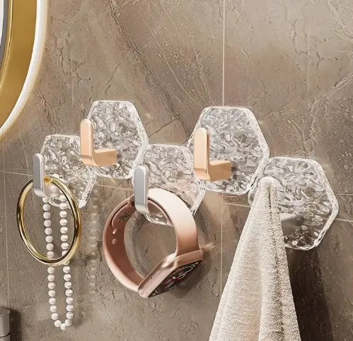 Lüks 5’li Duvar Askısı Banyo Mutfak İçin Havlu Askılık (4745)