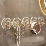 Lüks 5’li Duvar Askısı Banyo Mutfak İçin Havlu  Askılık (4745)-3