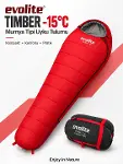Evolite Timber -15°C Uyku Tulumu - Kırmızı-5