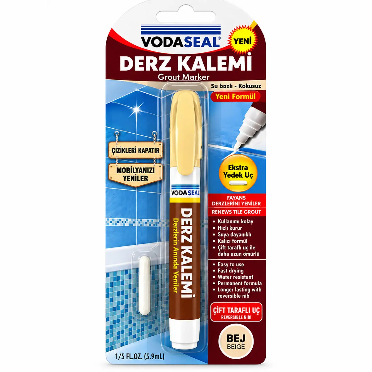 10 ADET BEJ DERZ KALEMİ SU BAZLI - KOKUSUZ YEDEK UÇ (4745)