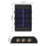 6 Ledli Solar Güneş Enerjili Aplik Led, Dekoratif Duvar Monteli Gün Işığı Led (4745)-2