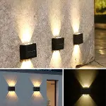 6 Ledli Solar Güneş Enerjili Aplik Led, Dekoratif Duvar Monteli Gün Işığı Led (4745)-3