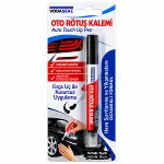 12 ADET METALİK SİYAH OTO RÖTUŞ KALEM FIRÇA UÇ 5ML (4745)-2