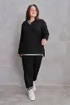 Kadın Yeni Sezon Uzun Kollu Ribana Detay Ikili Takım-11
