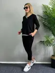 Kadın Yeni Sezon Uzun Kollu Ribana Detay Ikili Takım-2