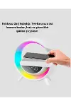 Renkli Işıklı 15W Kablosuz Şarjlı Masa Lambası-2