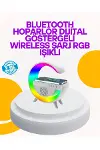 Renkli Işıklı 15W Kablosuz Şarjlı Masa Lambası-1