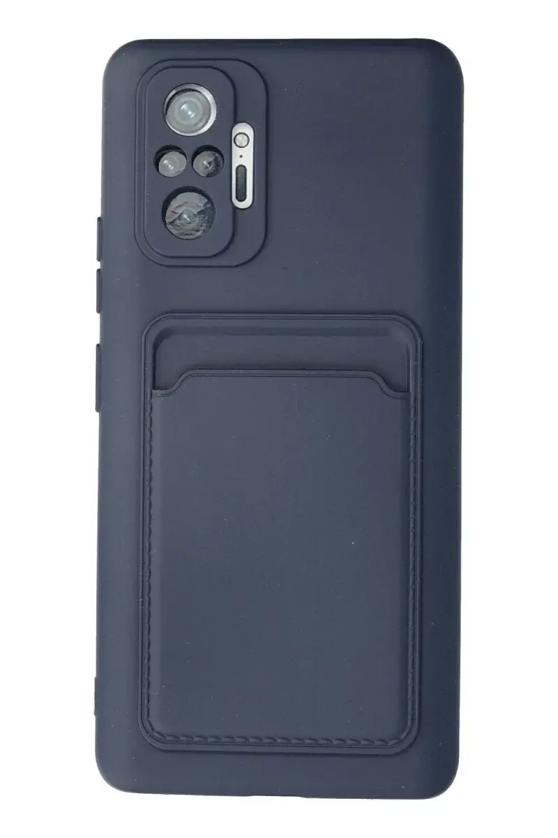 Xiao Red Note 10 Pro Kılıf Kelvin Kartvizitli Silikon - Lacivert