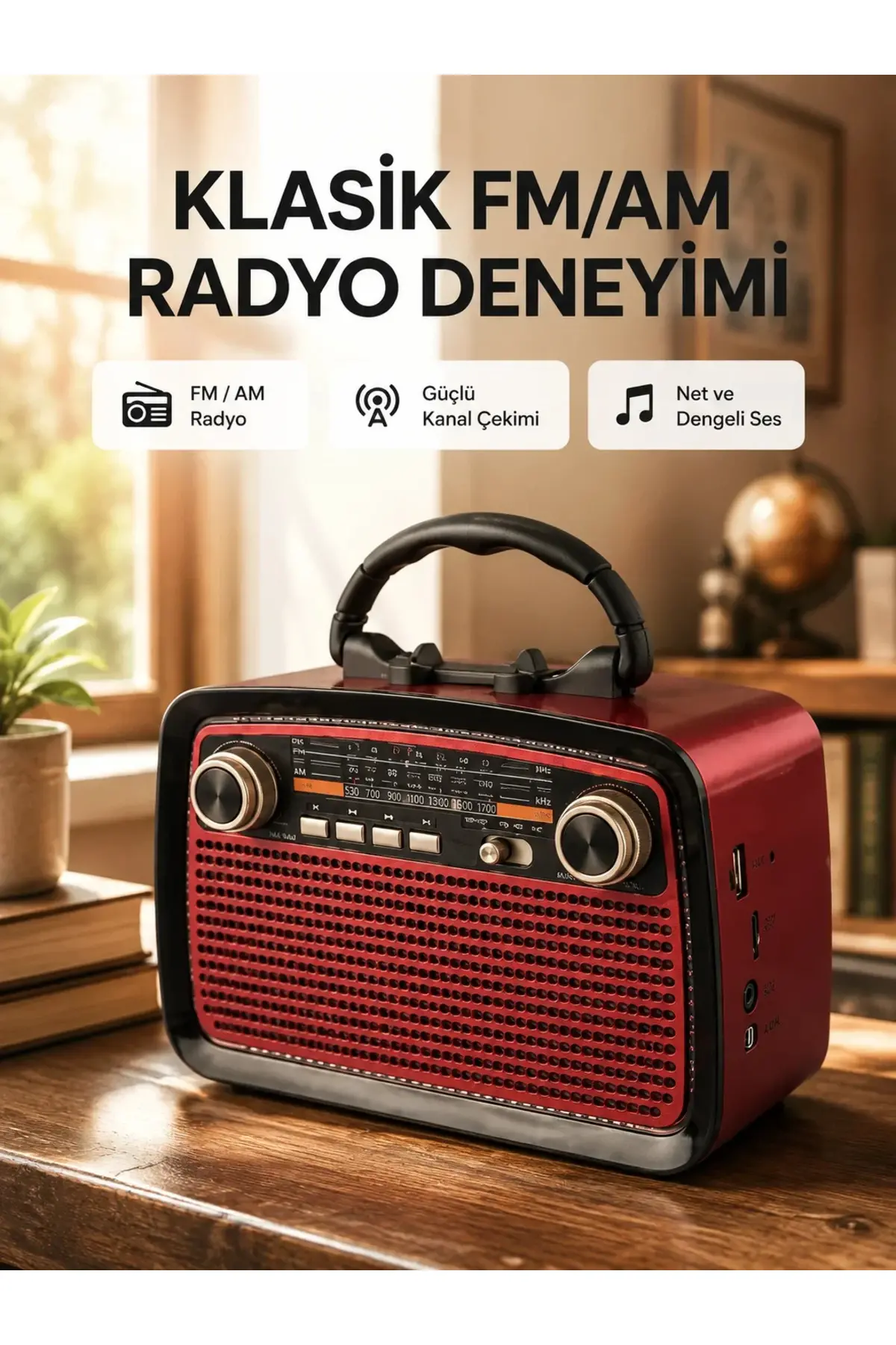 Bluetooth Hoparlör – Kablosuz Bağlantı, Geniş Ses Alanı, Radyo Destekli, Hafif ve Taşınabilir