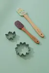 4’lü Silikon Kurabiye Kalıplı Spatula Seti-1