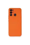 Tecno Pova Neo Kılıf Nano içi Kadife Silikon - Turuncu-1
