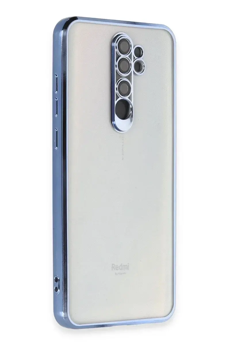 Xiao Red Note 8 Pro Kılıf Razer Lensli Silikon - Açık Mavi