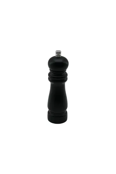 Siyah Ahşap Küçük= Çap: 4.5CM - Uzunluk: 15.5CM Tuz - Baharat Öğütücü