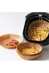 100 Adet Air Fryer Pişirme Kağıdı Tek Kullanımlık Yağlı Kağıdı Yuvarlak Tabak Model-4