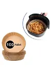 100 Adet Air Fryer Pişirme Kağıdı Tek Kullanımlık Yağlı Kağıdı Yuvarlak Tabak Model-1