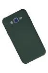 Samsung Galaxy J7 Kılıf Nano içi Kadife Silikon - Koyu Yeşil-2