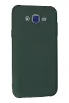Samsung Galaxy J7 Kılıf Nano içi Kadife Silikon - Koyu Yeşil-3