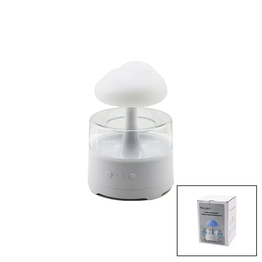 Yağmur Bulutu - Bt Spekaer Hoparlör 300ML Usb Şarjlı - Renkli Ledli Işık - Kumandalı Hava Nemlendiri
