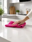Çok Amaçlı Pembe Mikrofiber Bez Çizmeden Etkili Yüzey Temizliği-3