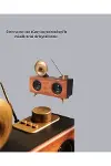Retro Gramafon Bluetooth Hoparlör Çift Stereo Sesli FM Radyo Destekli-2
