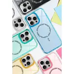 Apple İphone 15 Pro Max Live Diamond Magsafe Kapak - Şeffaf-3