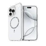 Apple İphone 15 Pro Max Live Diamond Magsafe Kapak - Şeffaf-1