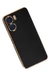 Vivo Y16 Kılıf Volet Silikon - Siyah-3