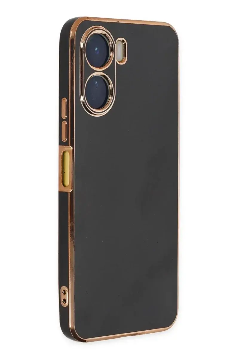 Vivo Y16 Kılıf Volet Silikon - Siyah