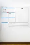 Haftalık Planlayıcı Manyetik Duvar Stickerı Takvim 70 cm x 56 cm-3