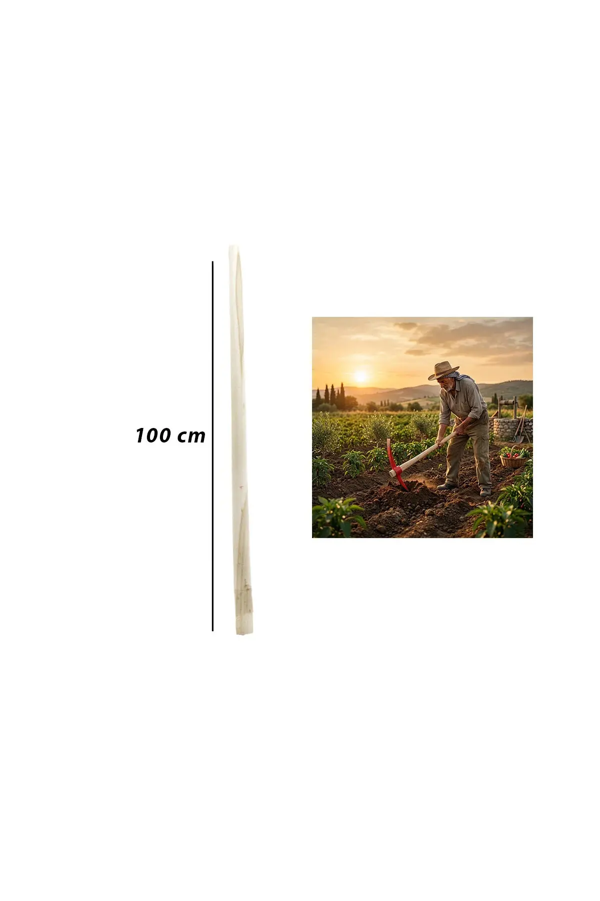 Ahşap Kazma Sap 100CM