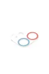 Apple iPhone 12 Mini Renkli Kamera Lens Koruma Cam - Pembe-Mavi-3