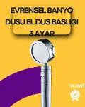Sağlam Metal Hortum Bağlantılı, 360° Hareketli Duş Başlığı-1