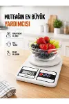 Beyaz Plastik Dijital Mutfak Tartısı – 24x16.8x1.5cm-1