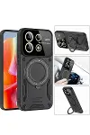 Xiao Red Note 13 Pro 5G Kılıf Joy Lens Standlı Kapak - Kırmızı-3