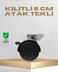 Sehpa ve Masa İçin 6 cm Kilitli Ayak-1