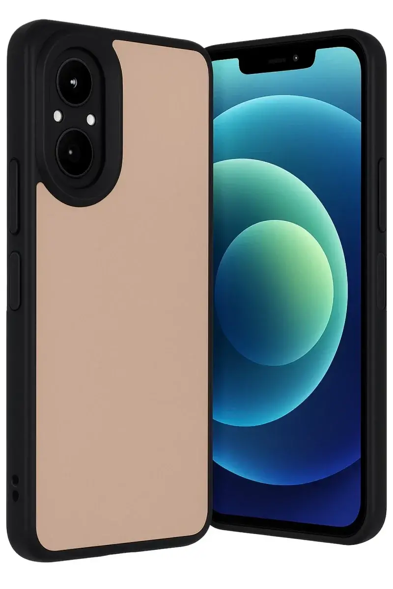 Realme 12 Lite Kılıf Aras Deri Kapak - Pudra